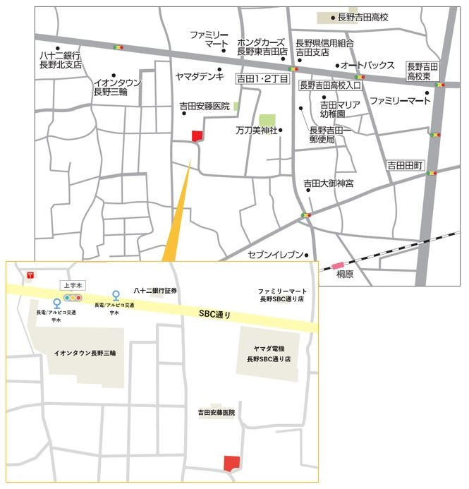 東邦ピュアコート吉田1丁目　2号地の地図