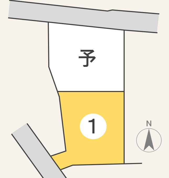 東邦ピュアコート桐原1丁目　1号地の区画図