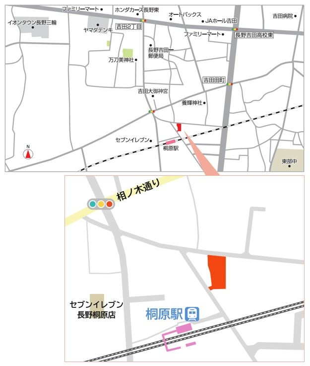 東邦ピュアコート桐原1丁目　1号地の地図