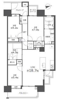 【間取り】 | 【上質リフォーム】ザ・パークハウス府中南 | ※
間取図では分からない広さや明るさ，
資料には記載されていない情報があります。
ぜひ、現地を見られる事をお勧めいたします！