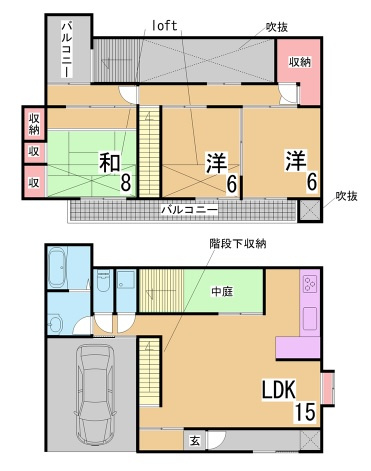 神戸市須磨区須磨浦通５丁目の一戸建ての間取り