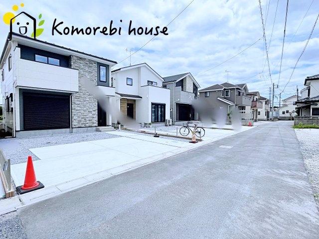 北本市中丸　12期　新築一戸建て　グレース　01の前面道路含む現地写真|前面道路含む現地写真です