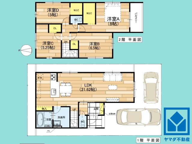 大津市皇子が丘１丁目　１期１号地の間取り|図面と現況が異なる場合は現況を優先いたします。