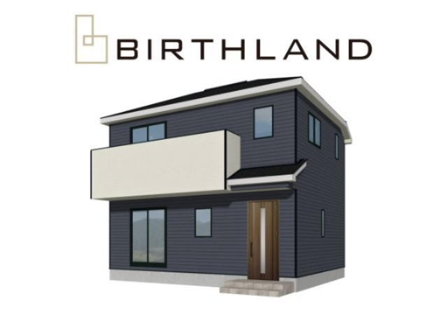 新築戸建・新築建売　相馬市沖ノ内二丁目【制震＋耐震】中村一小・中村一中の外観パース|＜3号棟＞外観予想図。12月完成予定です！完成までは同ビルダー完成物件のご案内もできます！