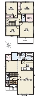 北本市中丸　12期　新築一戸建て　グレース　02の間取り|北本市中丸　12期　新築一戸建て　グレース　02、4LDK、土地面積156.35m2、建物面積105.36m2