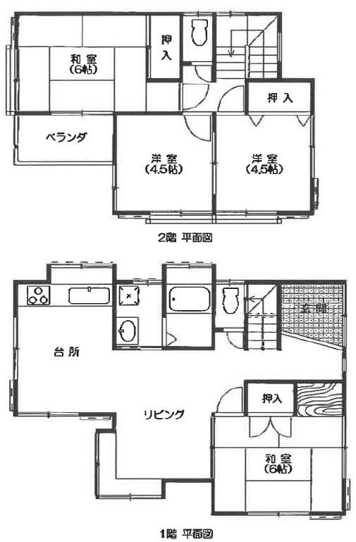 守時貸家の間取り