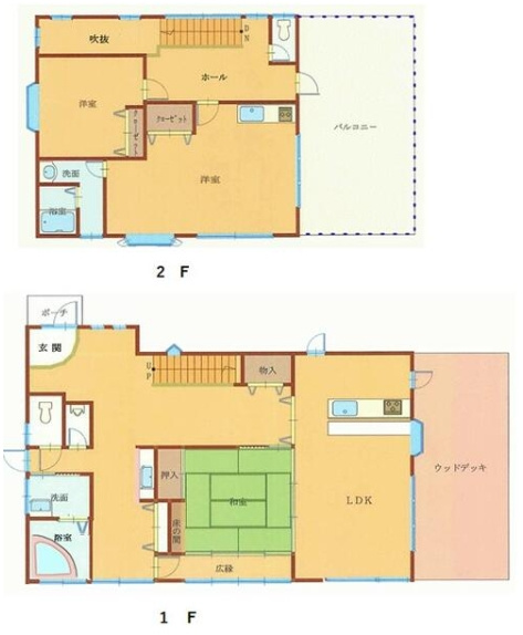 長生郡一宮町東浪見　中古戸建の間取り