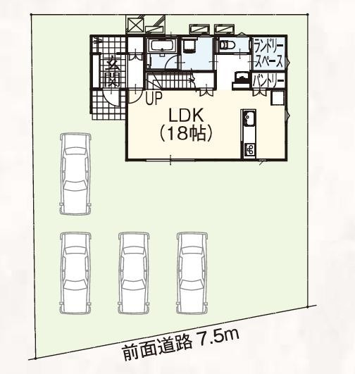 土浦市中村南1丁目　新築戸建　2階建ての区画図