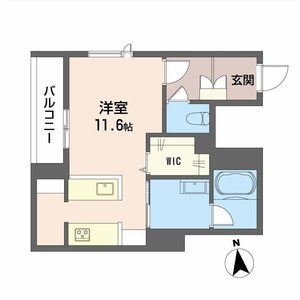 熊本市中央区大江６丁目のアパートの間取り