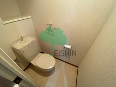 【トイレ】 | シャローム天神北(犬猫飼育可能のペット可マンションです！) | 清潔感のあるトイレです。