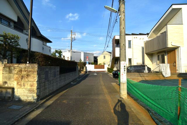 北烏山1丁目・売地・B区画の前面道路含む現地写真