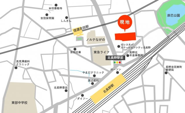 東邦ピュアタウン吉田3丁目　6号地の地図