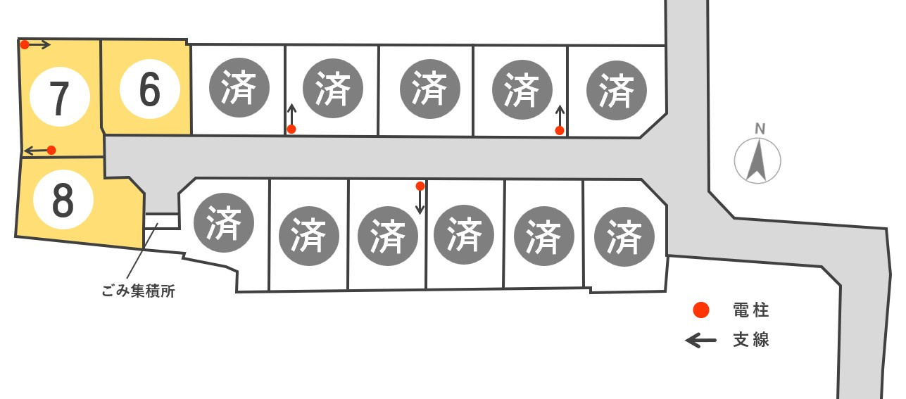 東邦ピュアタウン吉田3丁目　7号地の土地図