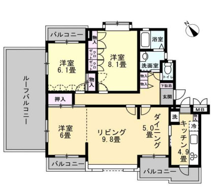 フドウ茅ヶ崎ハイツの外観