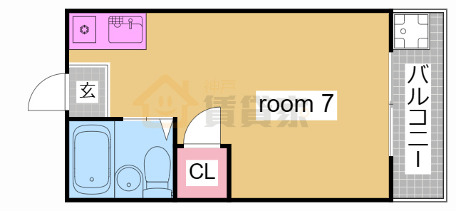 神戸市須磨区明神町２丁目のアパートの間取り