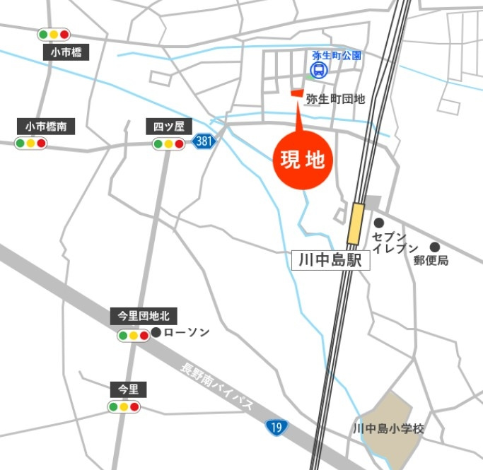 東邦ピュアコート四ツ屋Ⅶ(7)　2号地の地図
