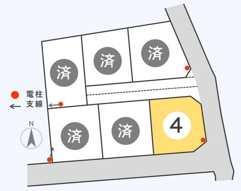東邦ピュアコート篠ノ井会　4号地の土地図