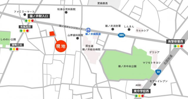 東邦ピュアコート篠ノ井会　4号地の地図