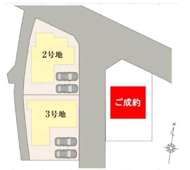 朝倉Ⅱ　新築戸建　2号地　（全3区画）の区画図|2号地　建物面積　112.61㎡（約34.06坪）