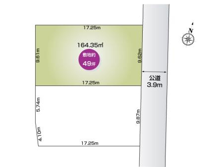 北本市宮内３丁目2区画　1号棟　配置図