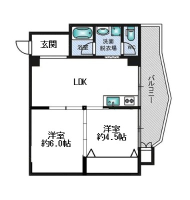 グランドマンションニュー大阪の間取り