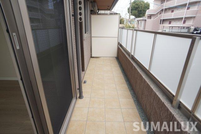 熊本市中央区上水前寺２丁目の賃貸マンションのバルコニー