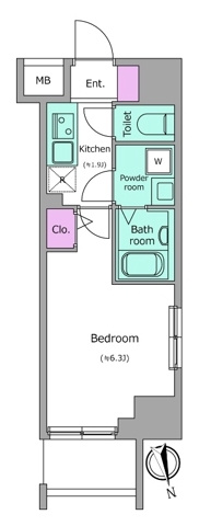 新品家具付きマンション吾妻橋6(KaGood東京)の間取り|※間取りと異なる場合は現状を優先します。