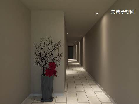 熊本市中央区上水前寺２丁目の賃貸マンションのエントランス