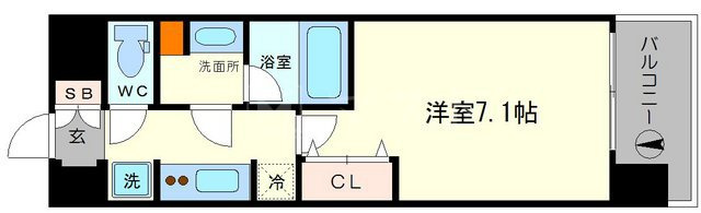 コンフォリア心斎橋ＥＡＳＴの間取り