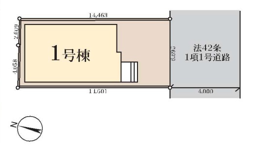 三郷市　彦川戸1丁目　新築戸建　全1棟の区画図|区画図です