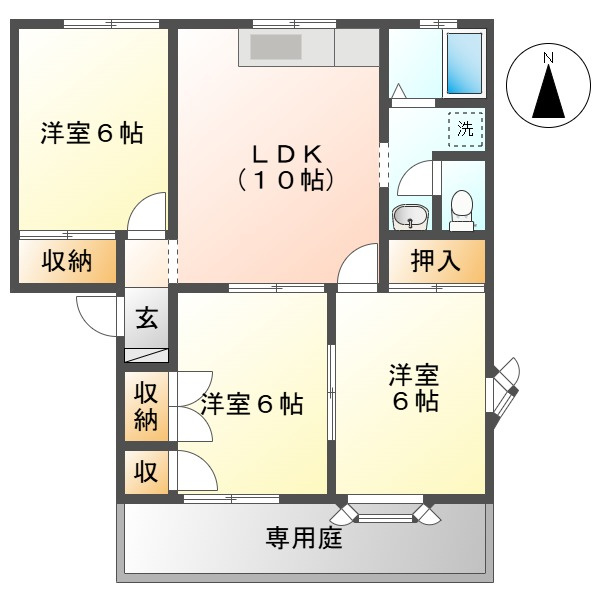 オレンジハイム　Ａの間取り