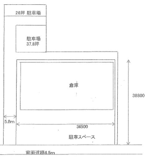 入間郡三芳町大字北永井の倉庫の区画図|配置図