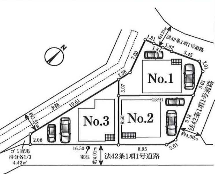 新築/富士見市渡戸3丁目　の区画図
