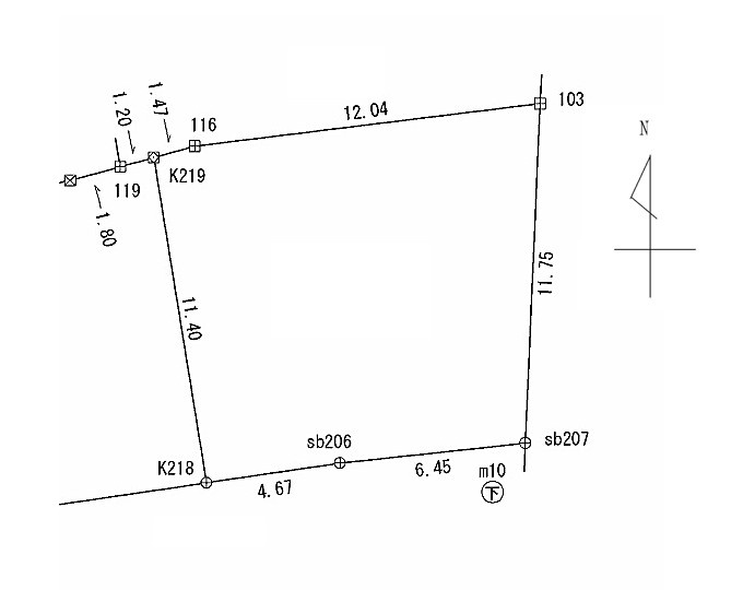 三輪10丁目　売土地の区画図|07/03 14:30