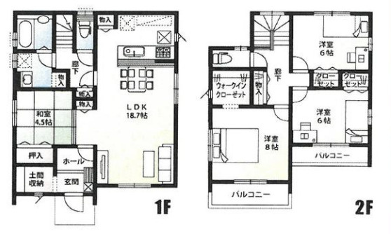 【間取り】 | 羽生市大字上手子林　中古戸建