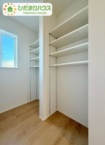 野田五木新町　新築戸建　1号棟の収納|パントリー完備で散らかりがちなキッチン回りもラクラクお片付けできちゃいます！(*^-^*)							
