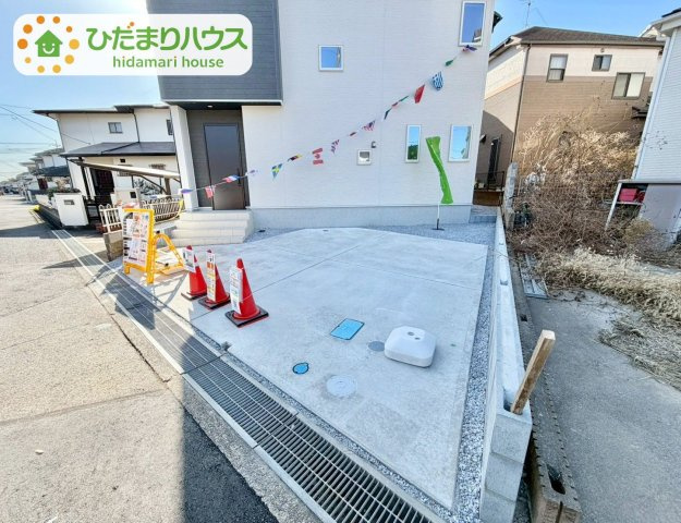 野田五木新町　新築戸建　1号棟の駐車場|カースペースは2台分確保!(^^)!				
