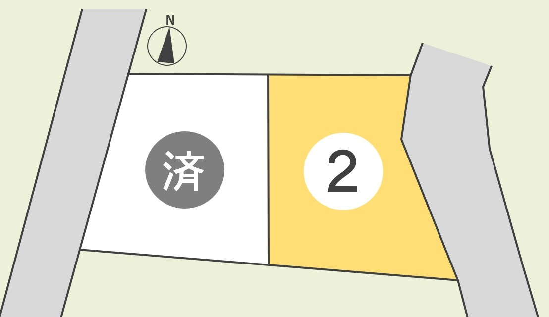 東邦ピュアコート上松4丁目Ⅱ　2号地の区画図|04/26 17:49