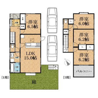 【間取り】 | 【仲介手数料不要】四街道市もねの里2丁目　中古戸建【内・外装リフォーム完了済み】