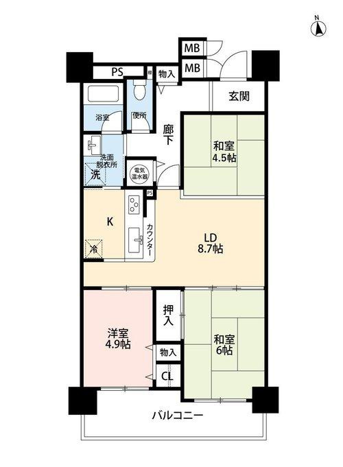 水鉄アーバンコンフォート岩出の間取り|間取図