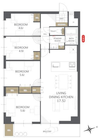 【間取り】エバーライフ箱崎第２ 