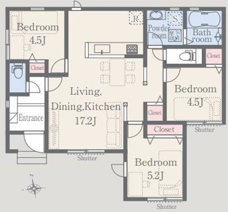 一周まわって平屋の良さは戸建なのにワンフロア！【大和市福田】新築戸建の間取り