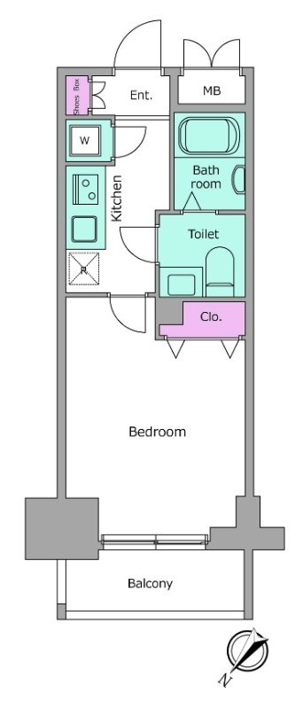 新品家具付きマンション日本橋人形町15(KaGood東京)の間取り|*間取りと異なる場合は現状を優先します。