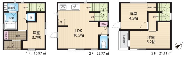 横浜市港南区港南台６丁目 新築戸建て【仲介手数料無料】カースペース3台