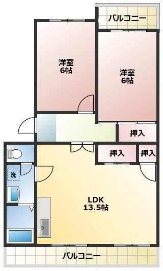 ジュネス和合の間取り