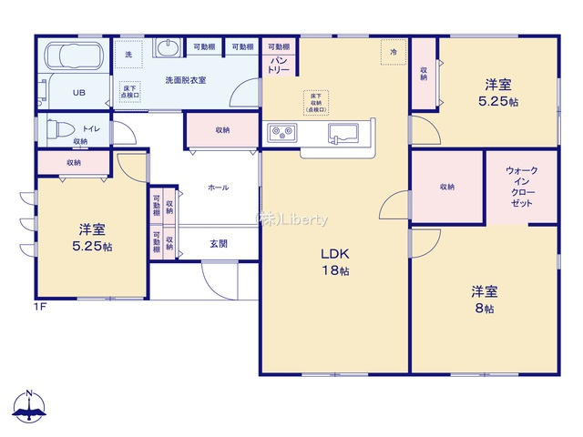 第1石岡市茨城　新築戸建の区画図