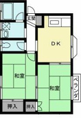 最上階・角部屋の２ＤＫ