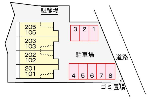 ハイネスの駐車場