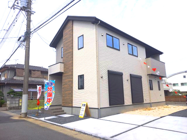 水戸市姫子　5期の外観|外観写真です。４LDKお洒落な折り上げ天井