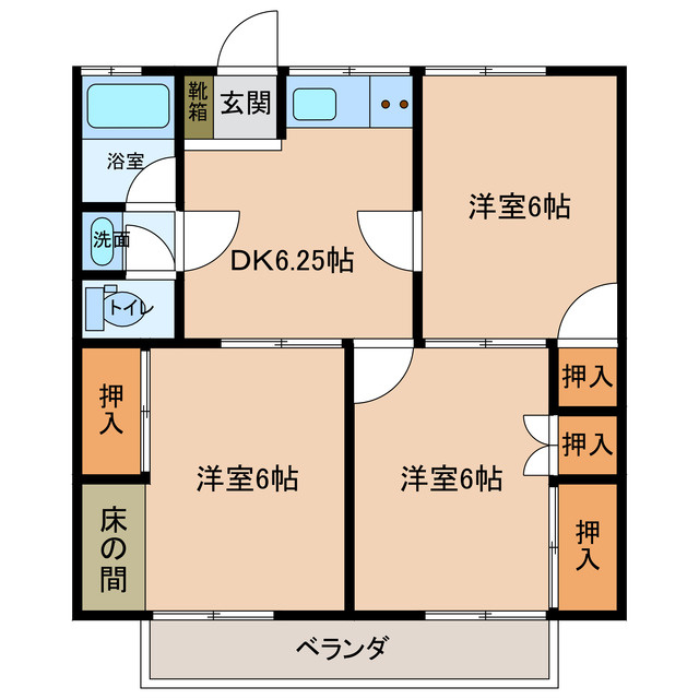 オレンジハイツの間取り